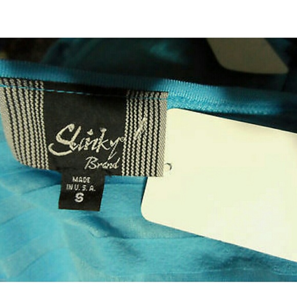 Nwt SLINKY BRAND Macy's Tiered Ruffle Tank top S Aqua Blue Soft and sexy - Picture 5 of 5